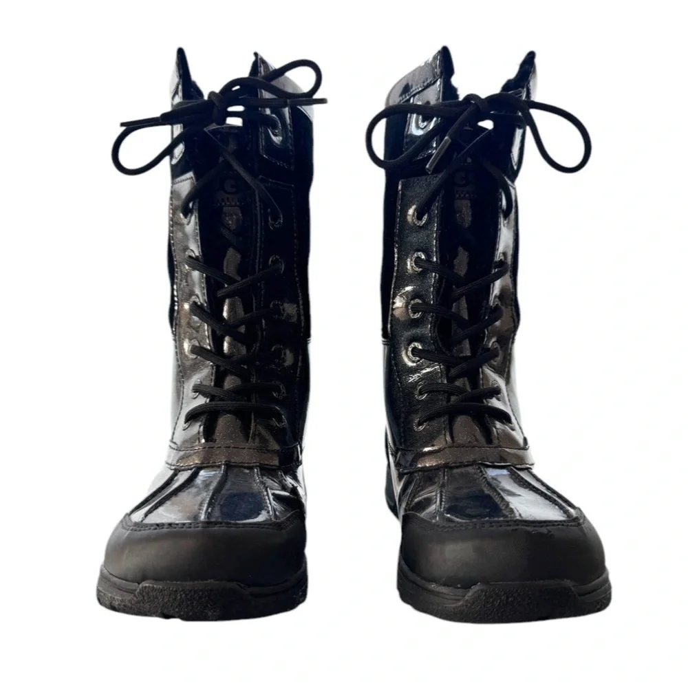 UGG Butte II Glitter Patent Lace Up Waterproof Winter Boots